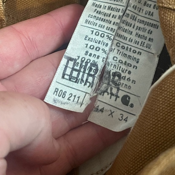 Carhartt dark khaki bib overalls - Picture 5 of 8